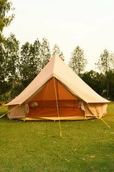 5m Metre GlampTex 500-Ultimate Bell tent Pyramid round Zipped-in- Groundsheet